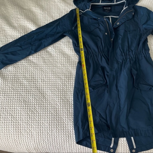 Madewell Hooded Fielder Anorak Jacket Coat in Navy Size Small - Picture 16 of 16
